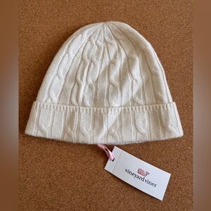 Vineyard Vines Ivory Cable Knit Hat